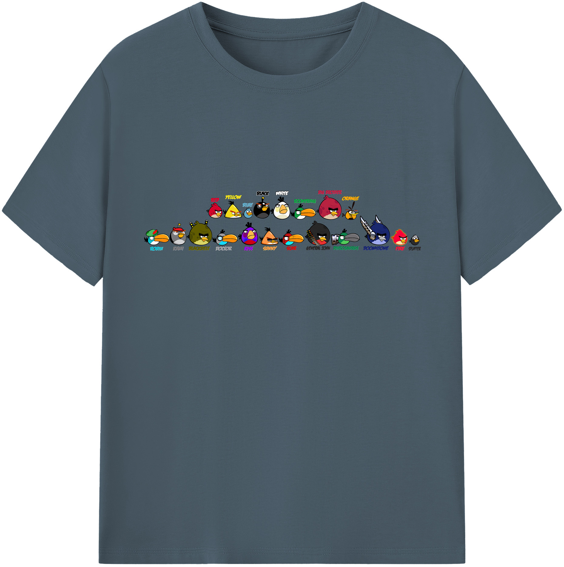 （画像用） Angry Birds アングリーバード 綿100％半袖Tシャツ（フロントプリント）